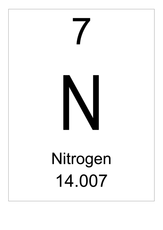 Element 007 Nitrogen Printable pdf