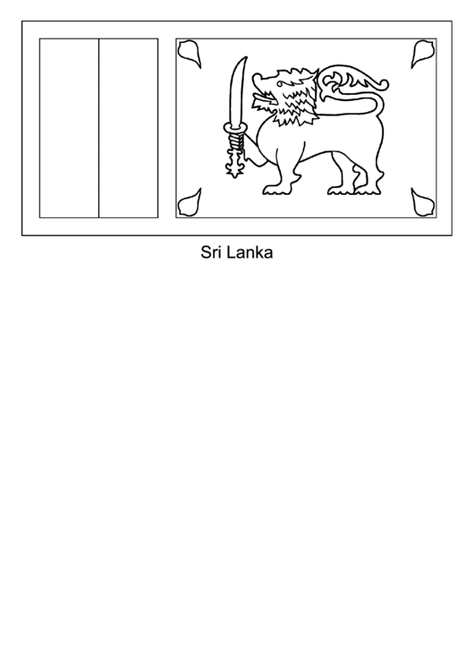 Sri Lanka Flag Template Printable pdf
