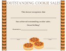 Cookie Sale Certificate Template
