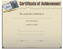 Business Skills Completion Certificate