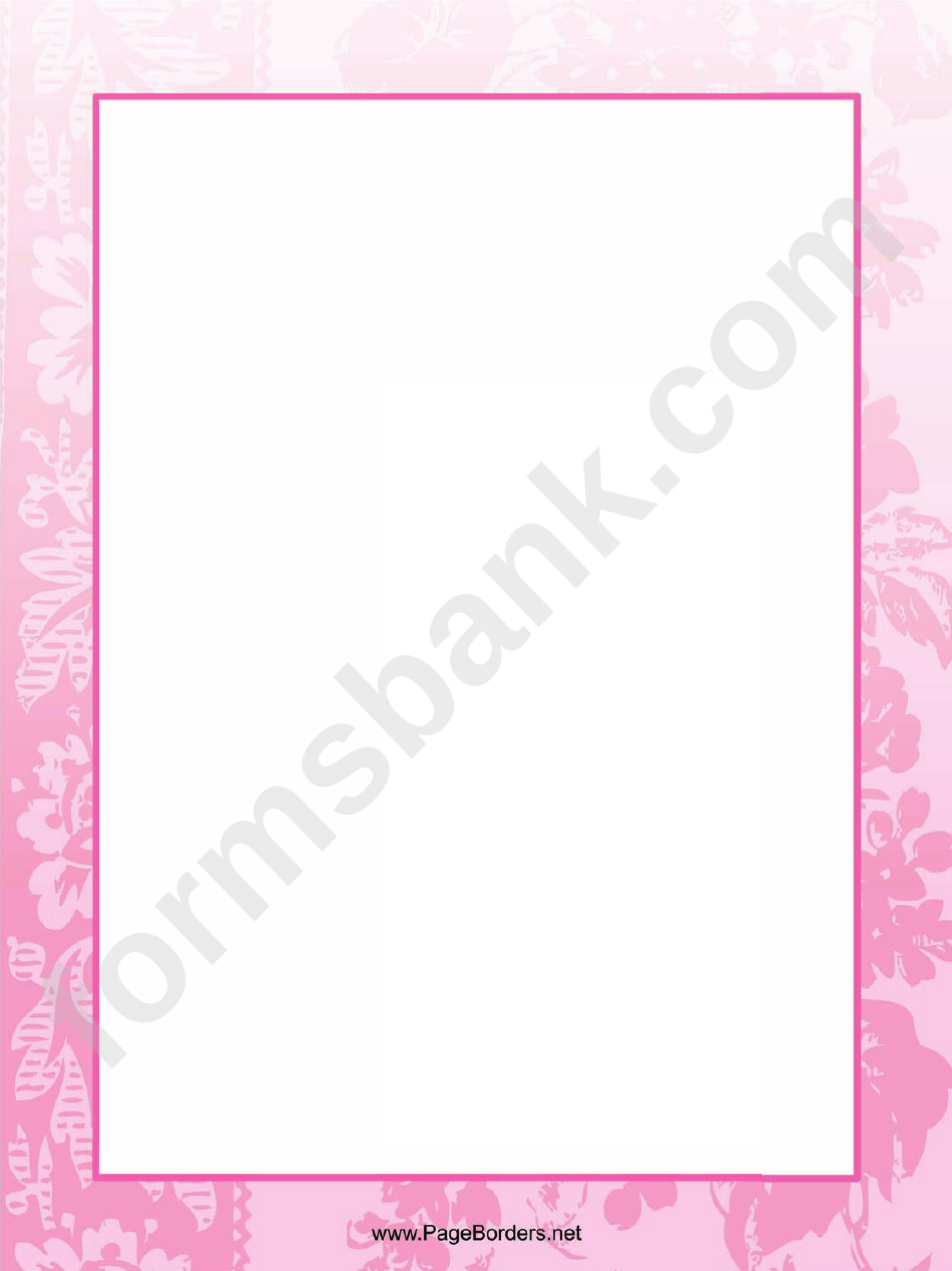 Flowers Page Border Templates