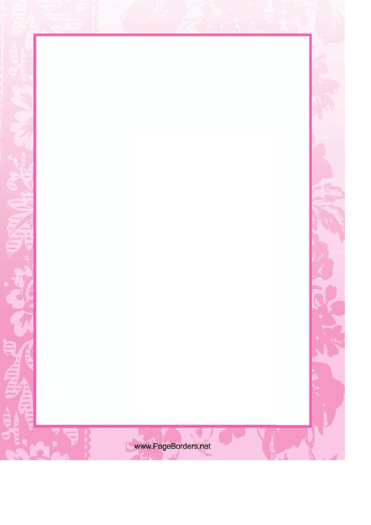 Flowers Page Border Templates Printable pdf
