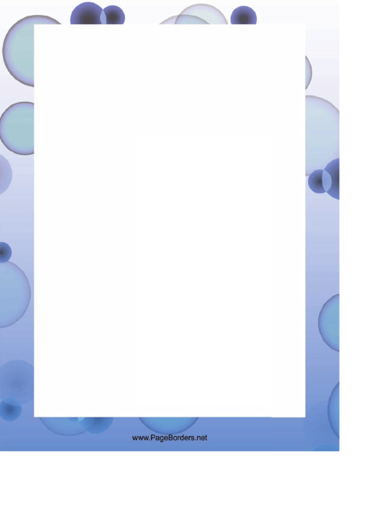 Blue Circles Page Border Templates Printable pdf