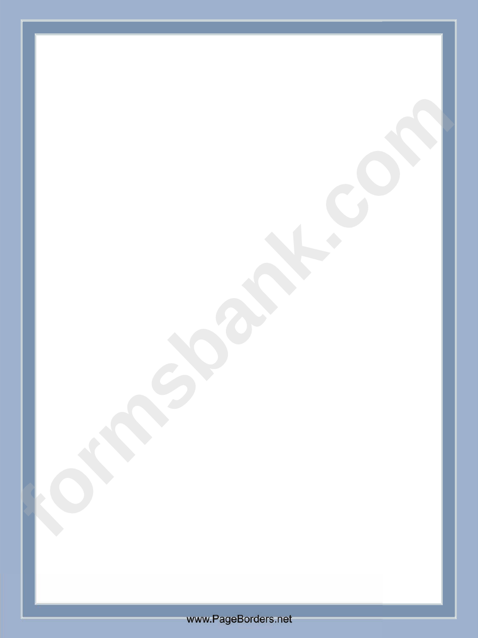 Blue Page Border Templates