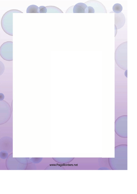 Lilac Circles Page Border Templates Printable pdf