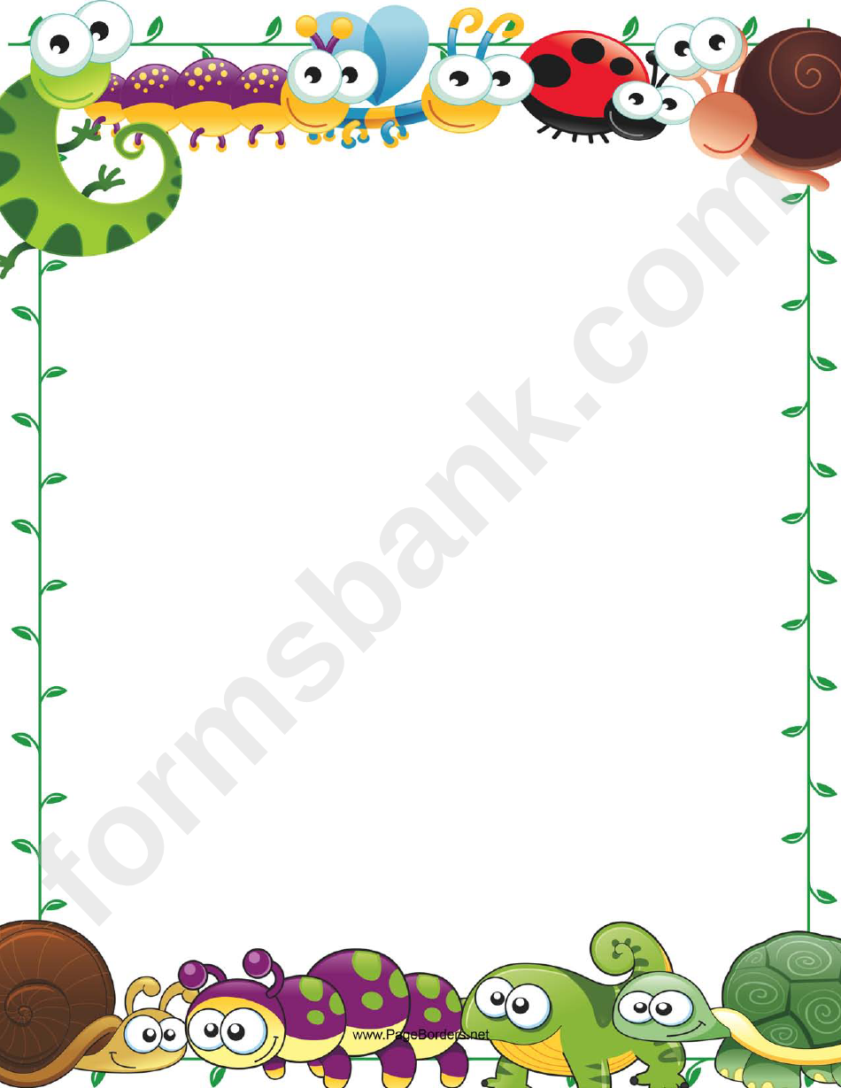 Insects Page Border Templates