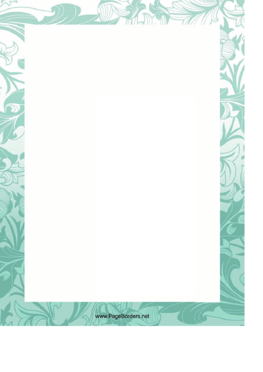 Plant Patterns Page Border Templates Printable pdf