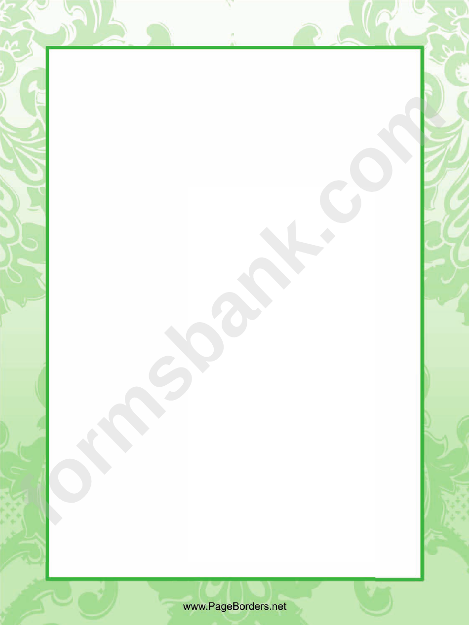 Flower Patterns Page Border Templates