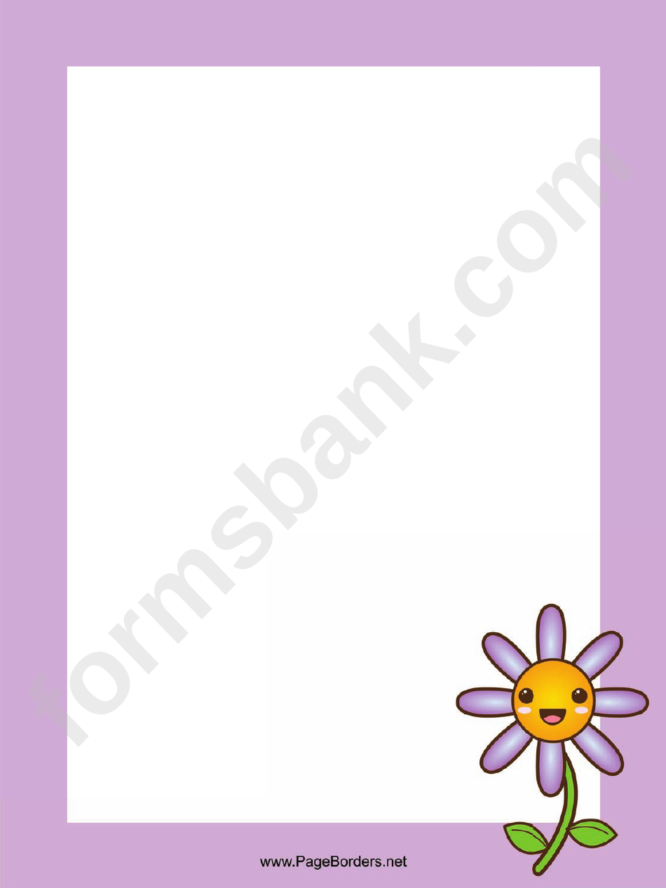 Flower Page Border Templates