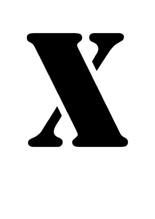 Fillable Letter X Stencil Templates Printable pdf