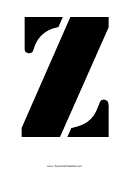 Letter Z Stencil Templates