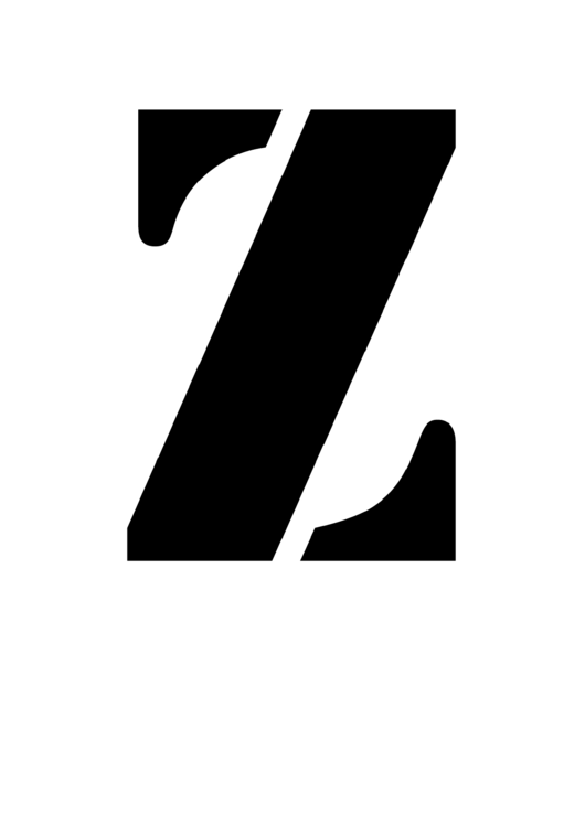 Fillable Letter Z Stencil Templates Printable pdf