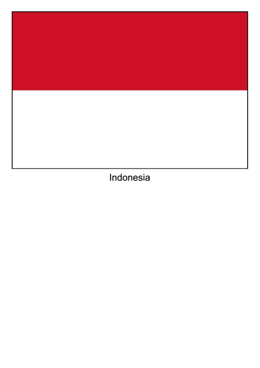 Indonesia Flag Template Printable pdf