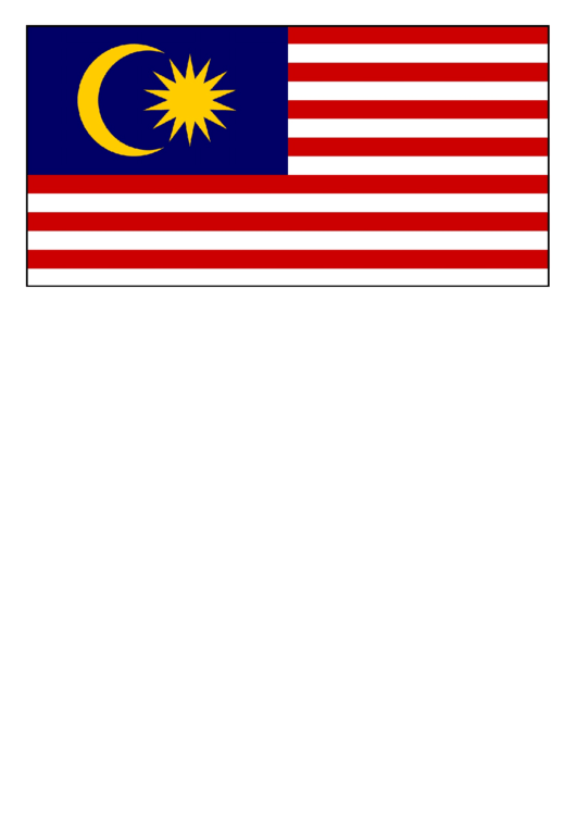 Malaysia Flag Template Printable pdf