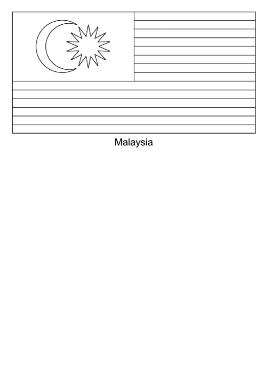 Malaysia Flag Template Printable pdf