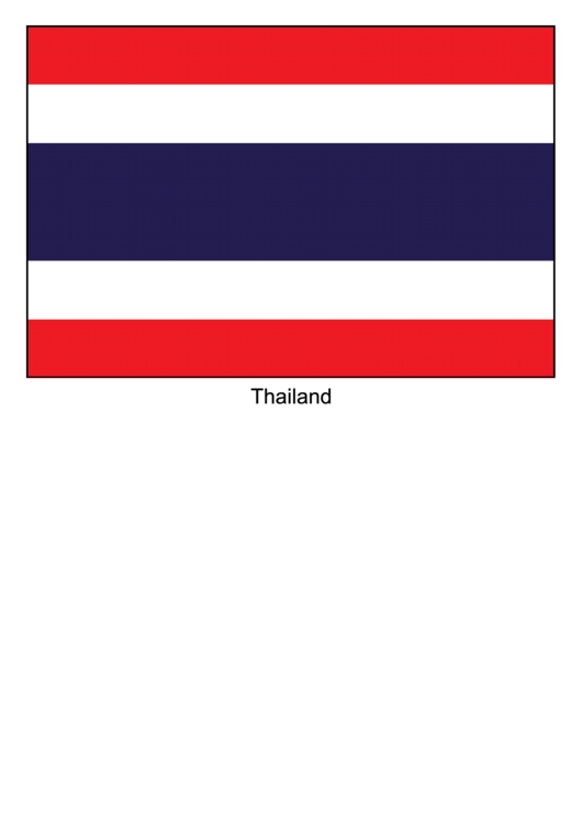 Thailand Flag Template