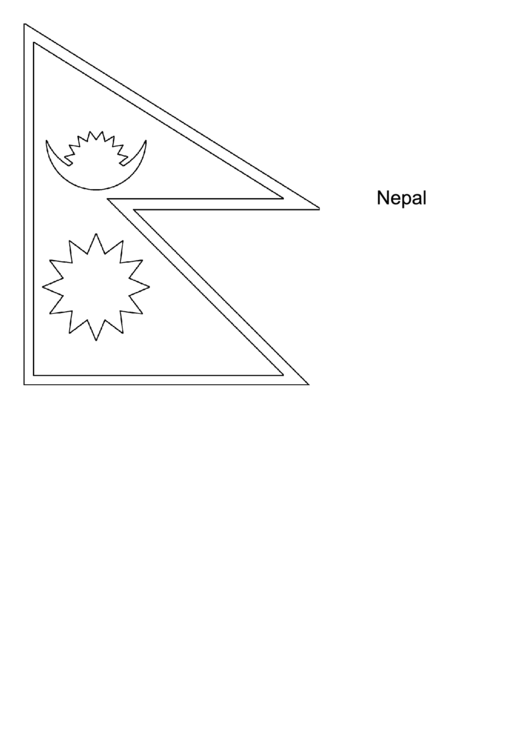 Nepal Flag Template Printable pdf