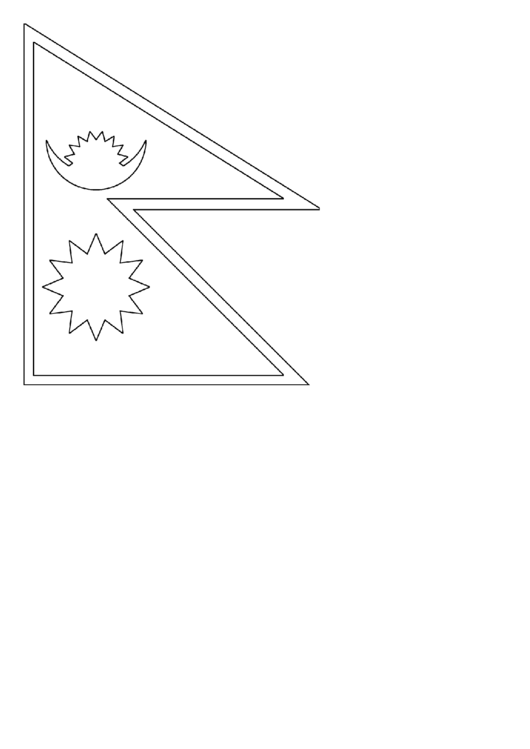 Nepal Flag Template Printable pdf
