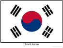 South Korea Flag Template