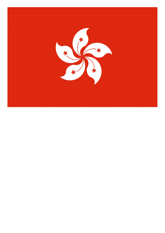 Hong Kong Flag Template Printable pdf