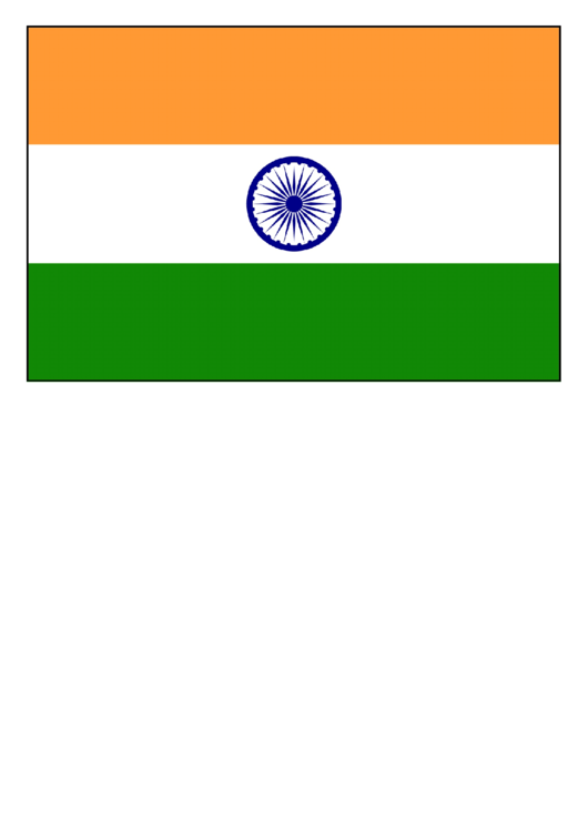 India Flag Template Printable pdf