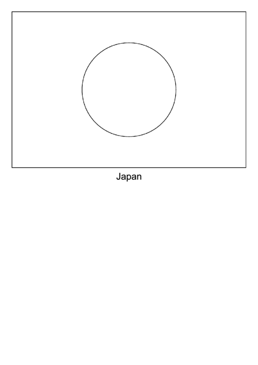 Japan Flag Template Printable pdf