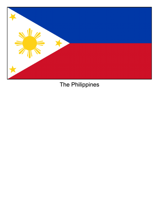 Philippines Flag Template Printable pdf