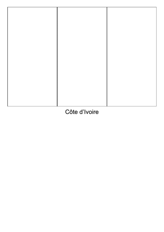 Cote D Ivoire Flag Template Printable pdf