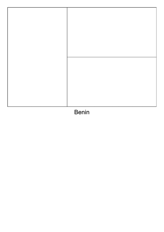 Benin Flag Template Printable pdf