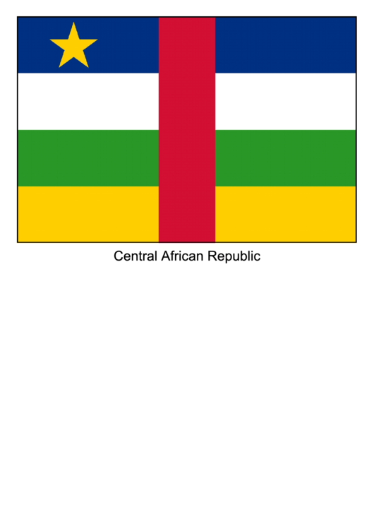 Central African Republic Flag Template
