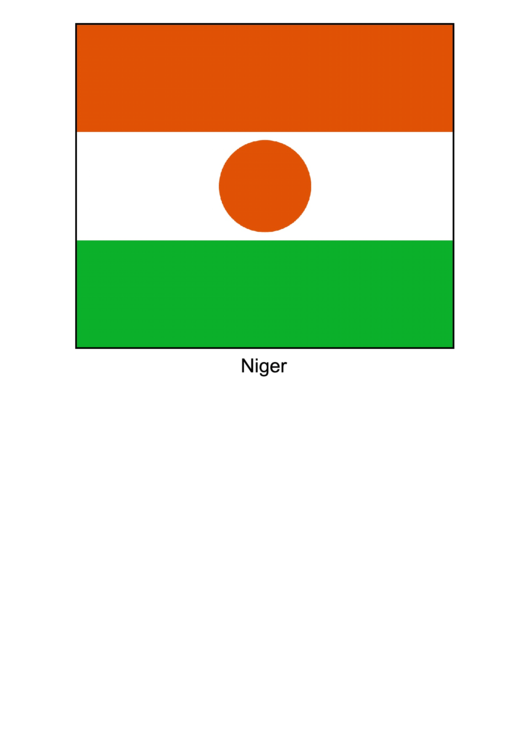 Niger Flag Template Printable pdf