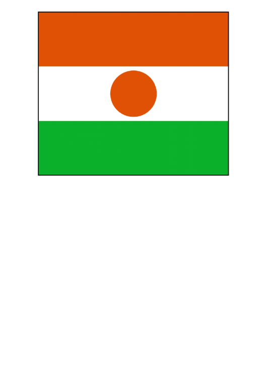 Niger Flag Template Printable pdf