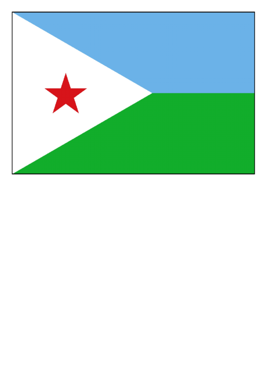 Djibouti Flag Template Printable pdf