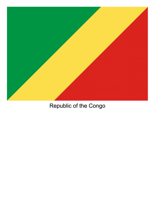 Congo Flag Template printable pdf download