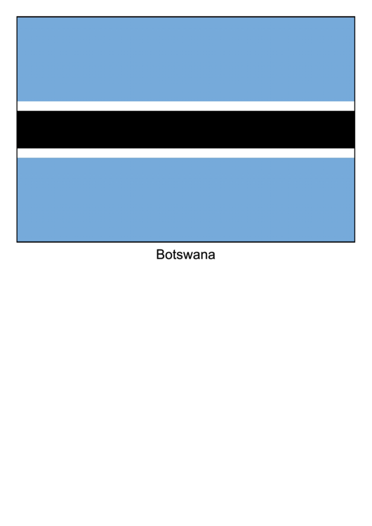 Botswana Flag Template