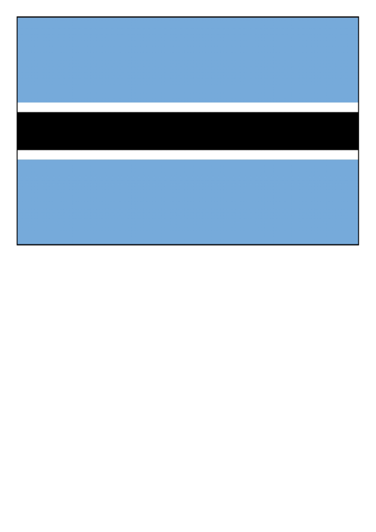 Botswana Flag Template