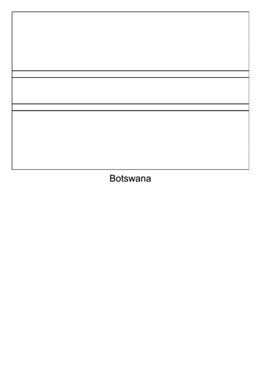 Botswana Flag Template Printable pdf