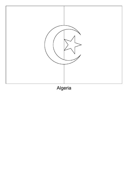 Algeria Flag Template Printable pdf