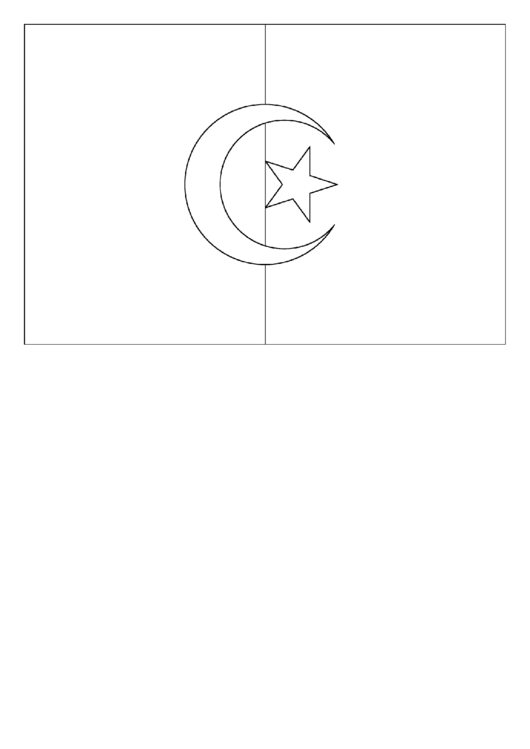 Algeria Flag Template Printable pdf
