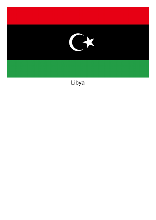 Libya Flag Template Printable pdf