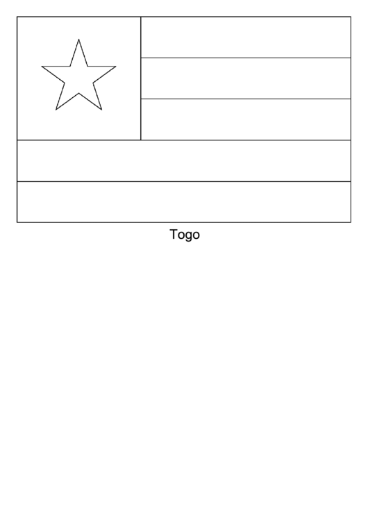 Togo Flag Template Printable pdf