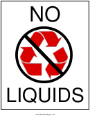 Recyclables No Liquids