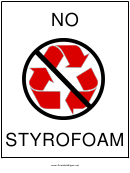 Recyclables No Styrofoam