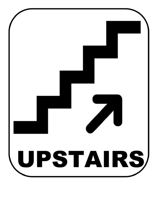 Upstairs Sign Templates Printable pdf