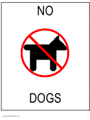 No Dogs Sign Template