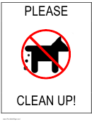 Please Clean Up Sign Template