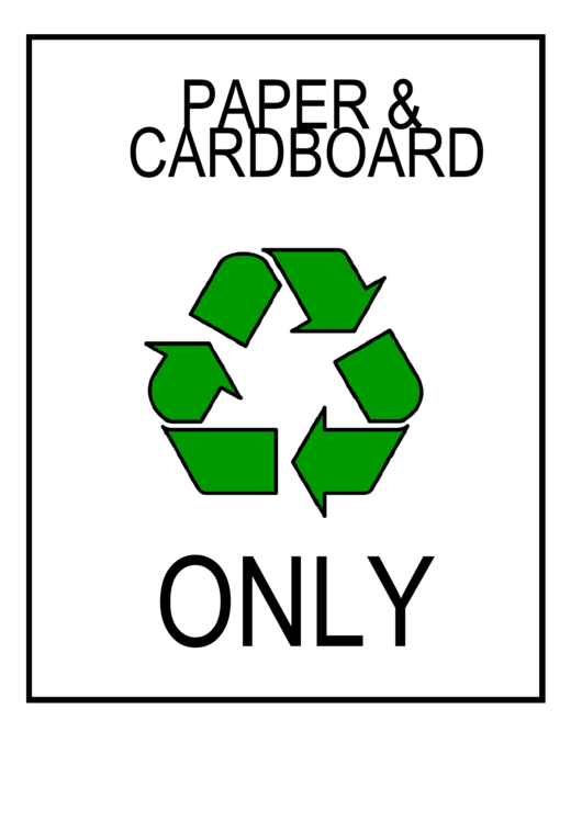 Recycle Paper Cardboard Printable pdf
