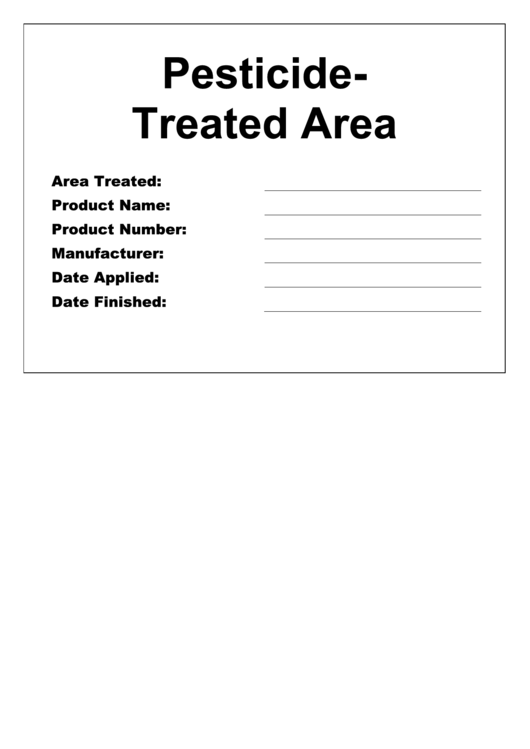 Pesticide Treated Area Printable pdf