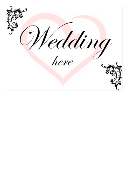 Wedding Reception Lawn Sign Printable pdf