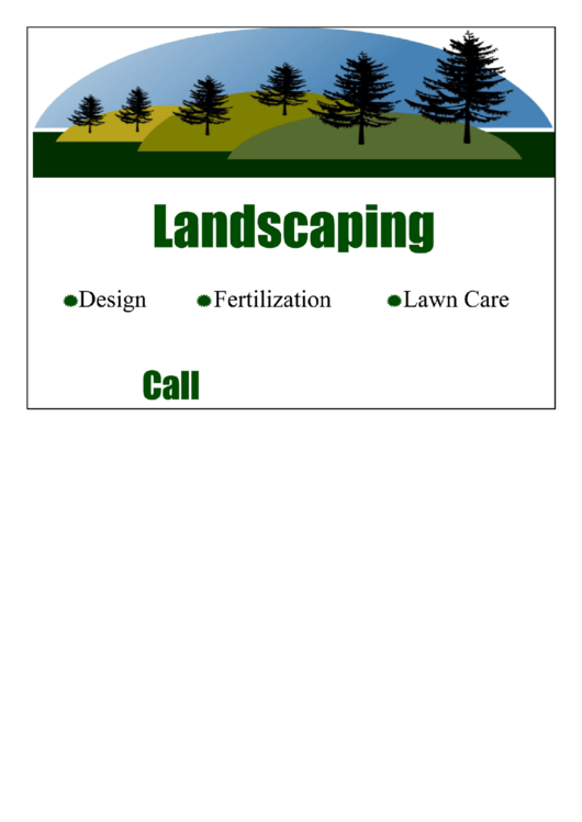 Landscaping Lawn Sign Printable pdf